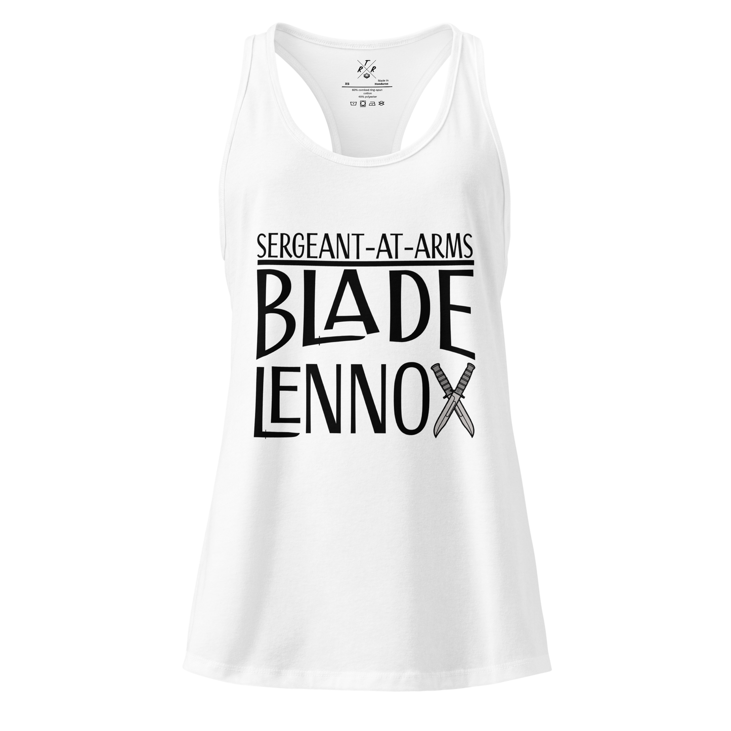 Blade Lennox - Sergeant At Arms - Women’s racerback tank top