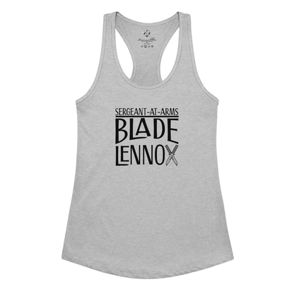 Blade Lennox - Sergeant At Arms - Women’s racerback tank top